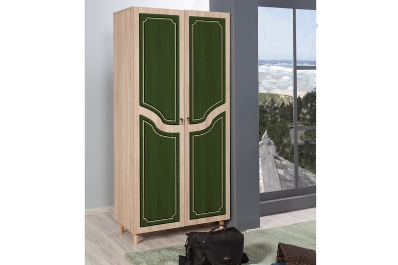 Brokind garderobe 90 cm - Brun - Opbevaring - Tøjopbevaring - Garderobeskabe