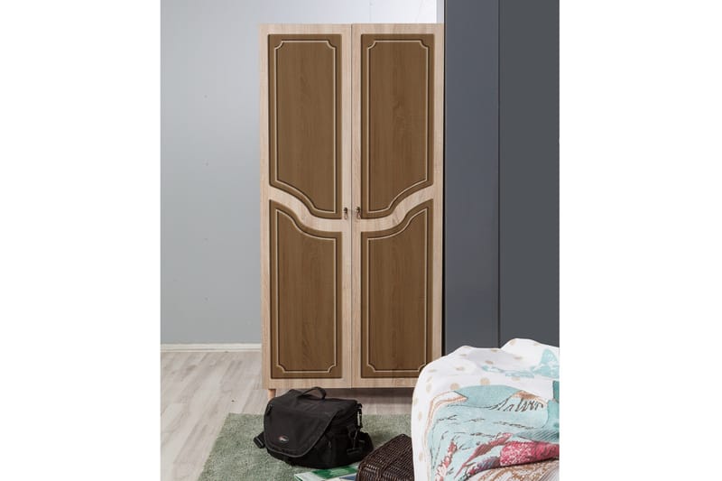 Brokind garderobe 90 cm - Brun - Opbevaring - Tøjopbevaring - Garderobeskabe