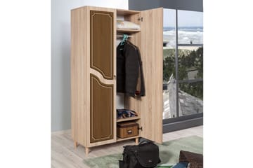 Brokind garderobe 90 cm - Brun - Opbevaring - Tøjopbevaring - Garderobeskabe