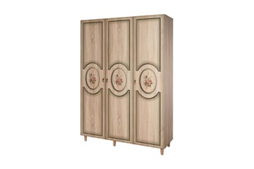 Brokind Garderobeskab 135 cm i Træ - Beige - Opbevaring - Tøjopbevaring - Garderobeskabe