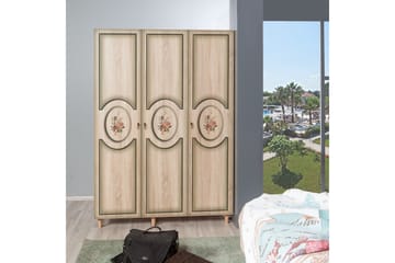 Brokind Garderobeskab 135 cm i Træ - Beige - Opbevaring - Tøjopbevaring - Garderobeskabe