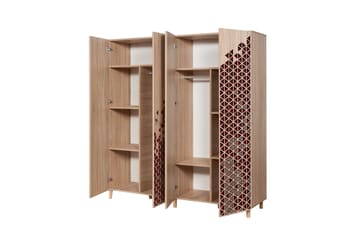Brokind Garderobeskab 180 cm i Mørkt Træ - Brun - Opbevaring - Tøjopbevaring - Garderobeskabe