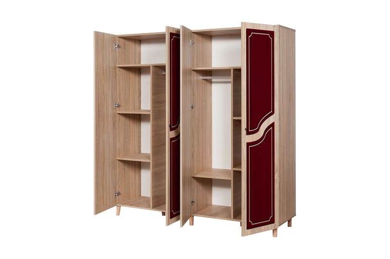 Brokind Garderobeskab 180 cm i Træ - Beige - Opbevaring - Tøjopbevaring - Garderobeskabe