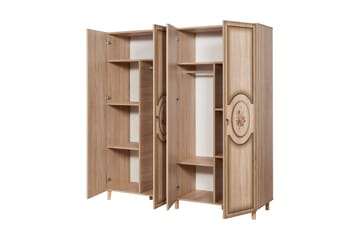 Brokind Garderobeskab 180 cm i Træ - Beige - Opbevaring - Tøjopbevaring - Garderobeskabe