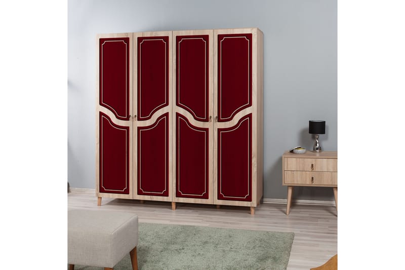 Brokind Garderobeskab 180 cm i Træ - Beige - Opbevaring - Tøjopbevaring - Garderobeskabe