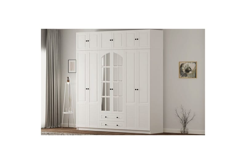 Bronte Garderobesskåp 210x210 cm - Mat Hvid - Opbevaring - Tøjopbevaring - Garderobeskabe - Garderobeskab & klædeskab