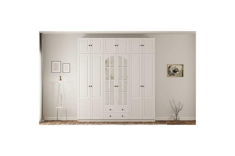 Bronte Garderobesskåp 210x210 cm - Mat Hvid - Opbevaring - Tøjopbevaring - Garderobeskabe - Garderobeskab & klædeskab