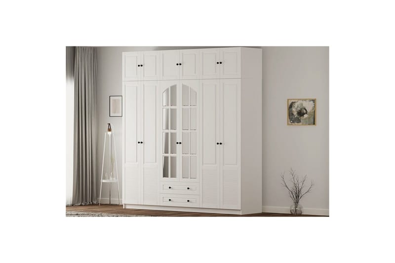 Bronte Garderobesskåp 210x210 cm - Mat Hvid - Opbevaring - Tøjopbevaring - Garderobeskabe - Garderobeskab & klædeskab