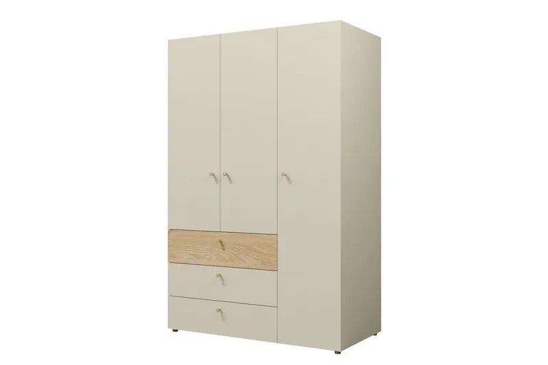 Buhan Garderobeskab 120x185 cm, Beige / Brun