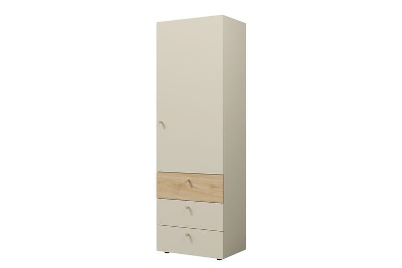 Buhan Garderobeskab 60x185 cm, Beige / Brun