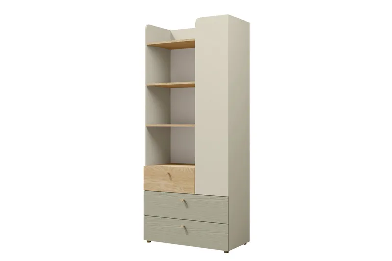 Buhan Garderobeskab 80x185 cm, Beige / Brun