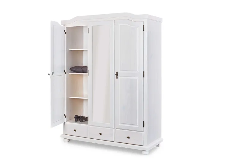 Cabell Garderobe 150 cm - Træ/Hvid - Opbevaring - Tøjopbevaring - Garderobeskabe