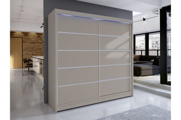 Canderbury Garderobe 180x215 cm - Beige - Opbevaring - Tøjopbevaring - Garderobeskabe