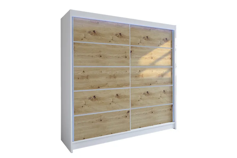 Canderbury Garderobeskab 180 cm i Malet Træ, Brun