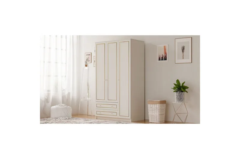 Carvo Garderobe 105x180 cm - Mat Hvid - Opbevaring - Tøjopbevaring - Garderobeskabe