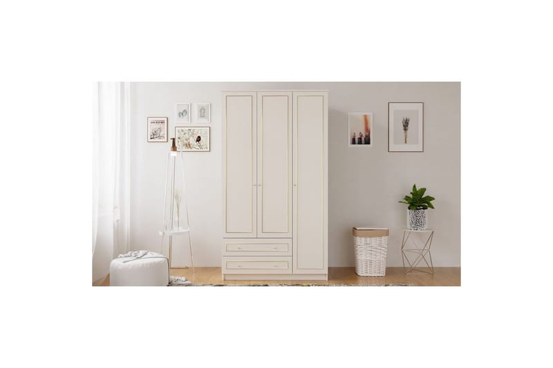 Carvo Garderobe 105x180 cm - Mat Hvid - Opbevaring - Tøjopbevaring - Garderobeskabe