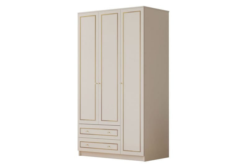Carvo Garderobe 105x180 cm, Mat Hvid