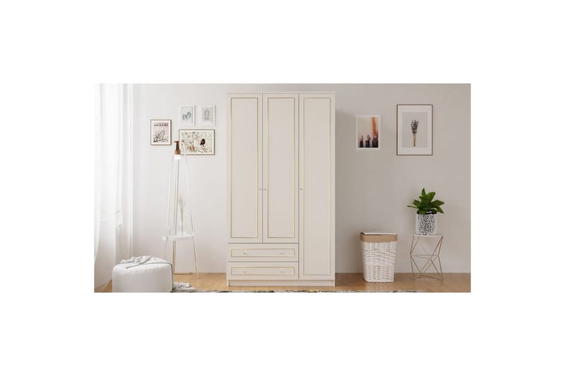 Carvo Garderobe 105x180 cm - Mat Hvid - Opbevaring - Tøjopbevaring - Garderobeskabe