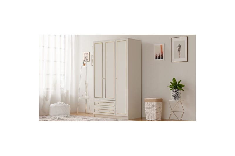 Carvo Garderobe 105x210 cm - Mat Hvid - Opbevaring - Tøjopbevaring - Garderobeskabe