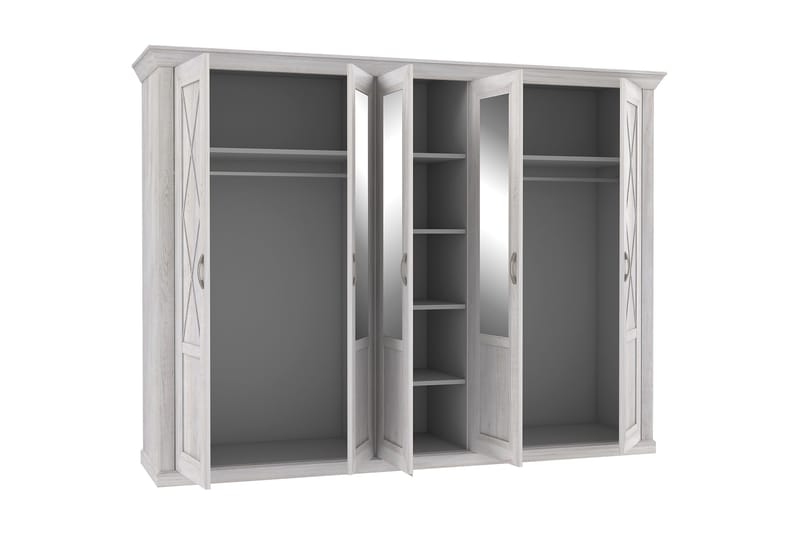 Casique Garderobe 65x268 cm - Hvid - Opbevaring - Tøjopbevaring - Garderobeskabe