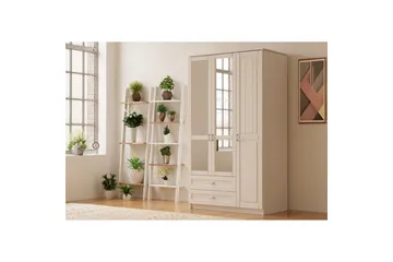 Ceynor Garderobesskåp 105x210 cm - Mat Hvid - Opbevaring - Tøjopbevaring - Garderobeskabe - Garderobeskab & klædeskab