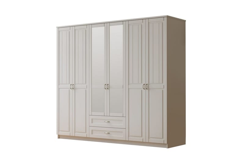 Ceynor Garderobesskåp 210x210 cm, Mat Hvid