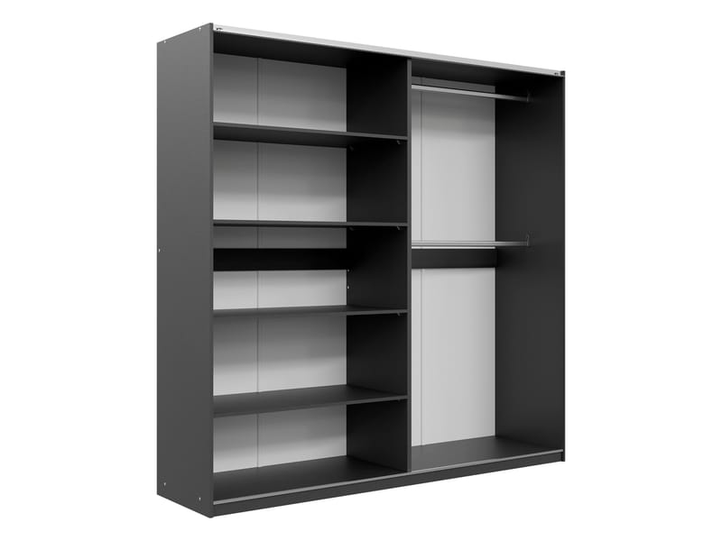 Ceyris Garderobeskab med Spejl 203 cm - Opbevaring - Tøjopbevaring - Garderobeskabe