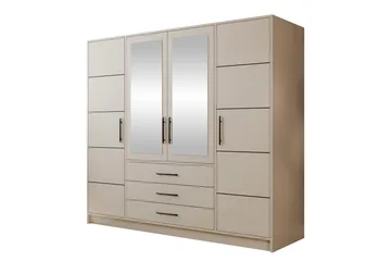 Chavez Garderobe 196x200 cm - Beige - Opbevaring - Tøjopbevaring - Garderobeskabe