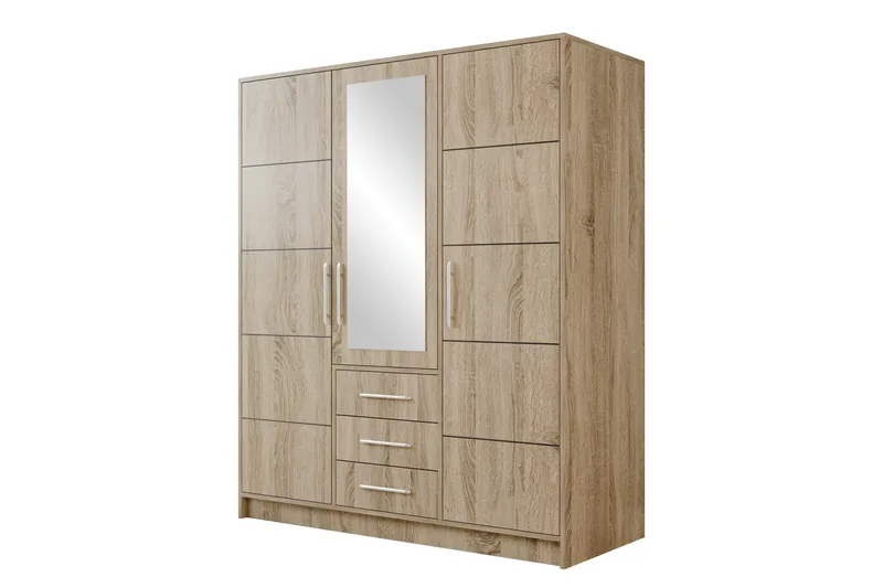 Chavez Garderobe med Spejl 147x200 cm, Beige