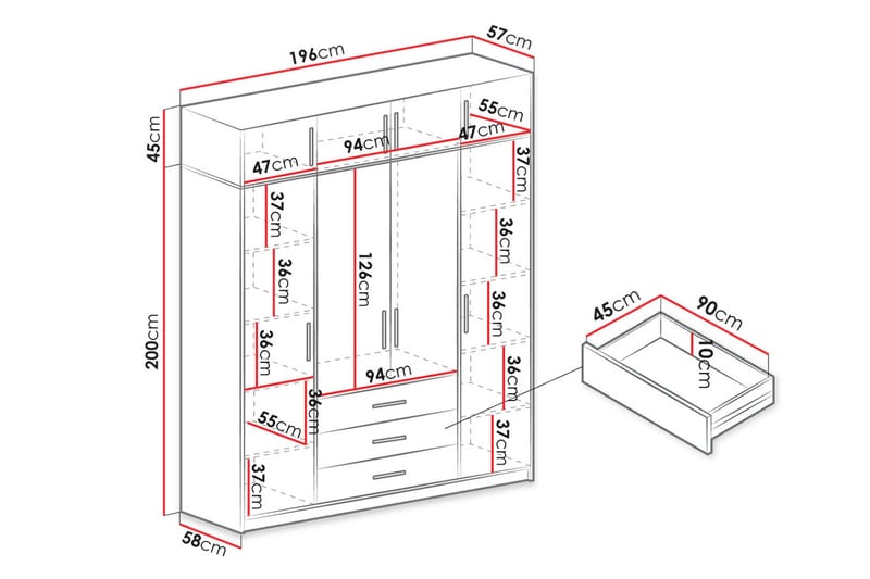 Chavez Garderobe - Garderobeskabe - Garderobeskab & klædeskab