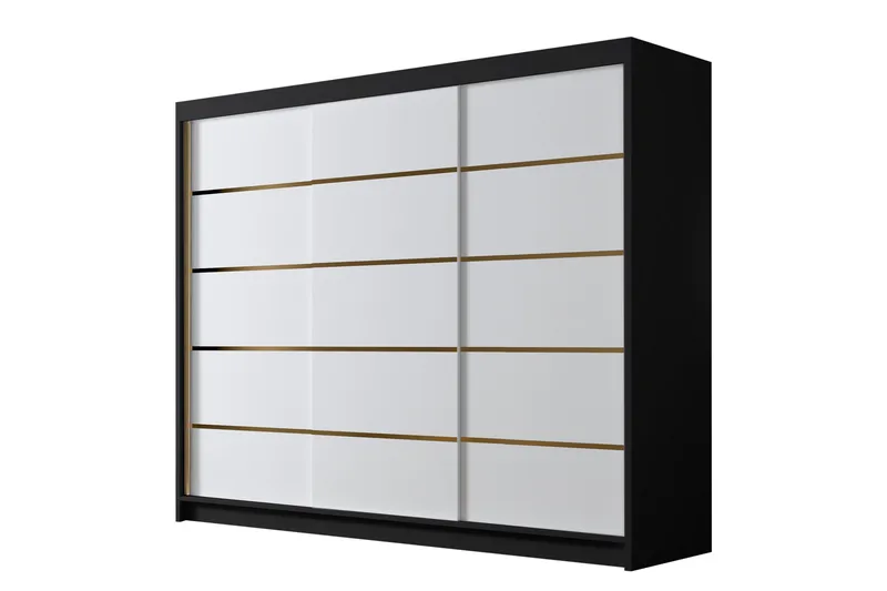Cinerea Garderobe 250x215 cm, Hvid/Sort