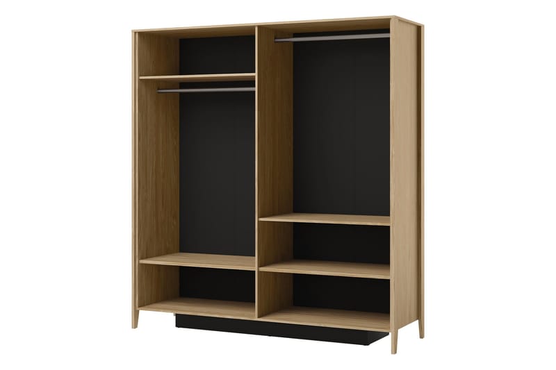 Cocorna Garderobe m. Spejl 201x216 cm - Beige - Opbevaring - Tøjopbevaring - Garderobeskabe