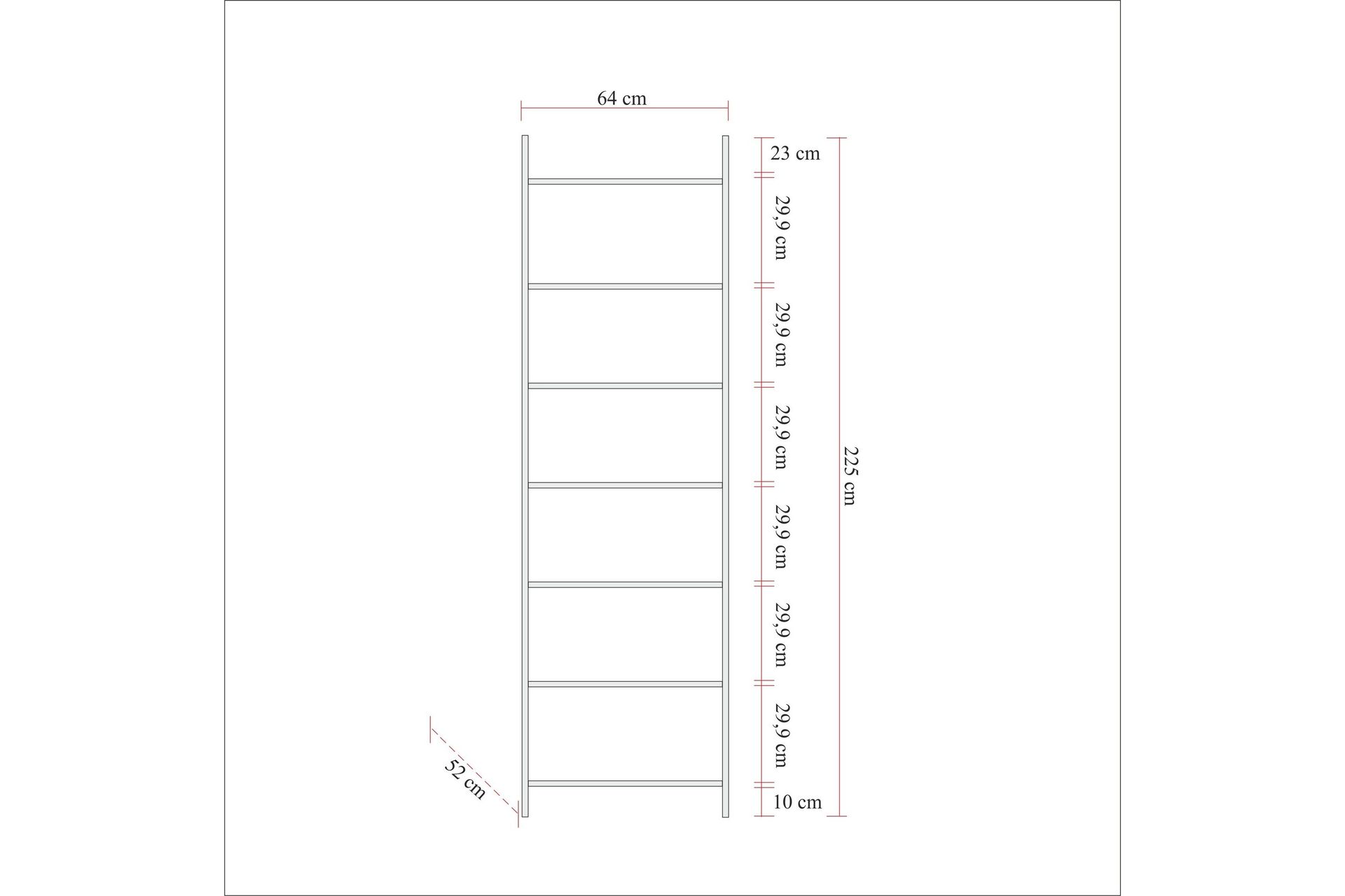 Collinner Garderobe 52x104 11 hylder - Natur - Opbevaring - Tøjopbevaring - Garderobeskabe