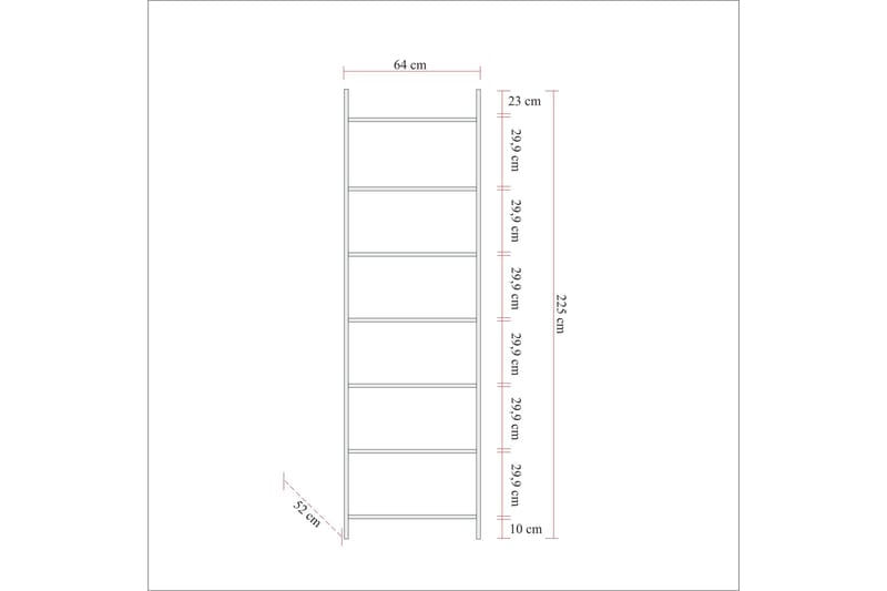 Collinner Garderobe 52x104 11 hylder - Natur - Opbevaring - Tøjopbevaring - Garderobeskabe
