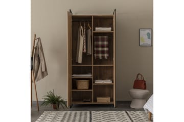 Collinner Garderobe 52x104 11 hylder - Natur - Opbevaring - Tøjopbevaring - Garderobeskabe