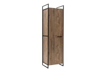 Collinner Garderobe 52x64 med spejl 4 skabe - Natur - Opbevaring - Tøjopbevaring - Garderobeskabe