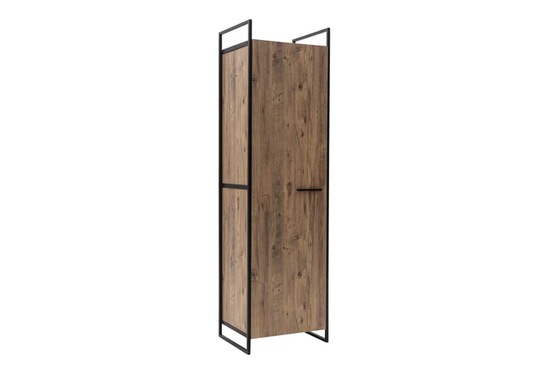 Collinner Garderobe 52x64 med spejl 4 skabe - Natur - Opbevaring - Tøjopbevaring - Garderobeskabe