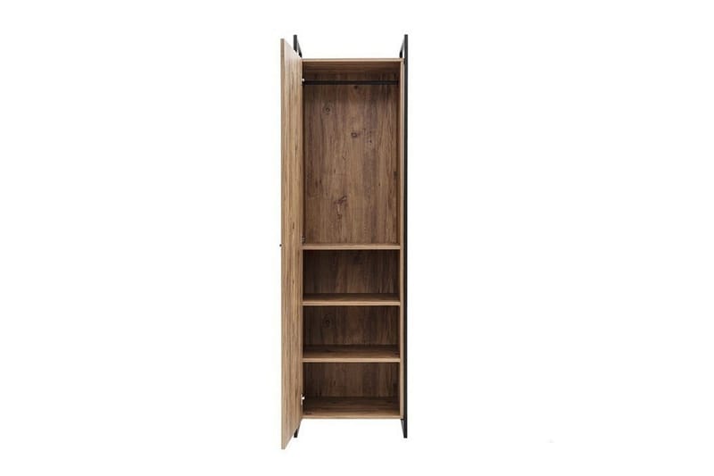 Collinner Garderobe 52x64 med spejl 4 skabe - Natur - Opbevaring - Tøjopbevaring - Garderobeskabe