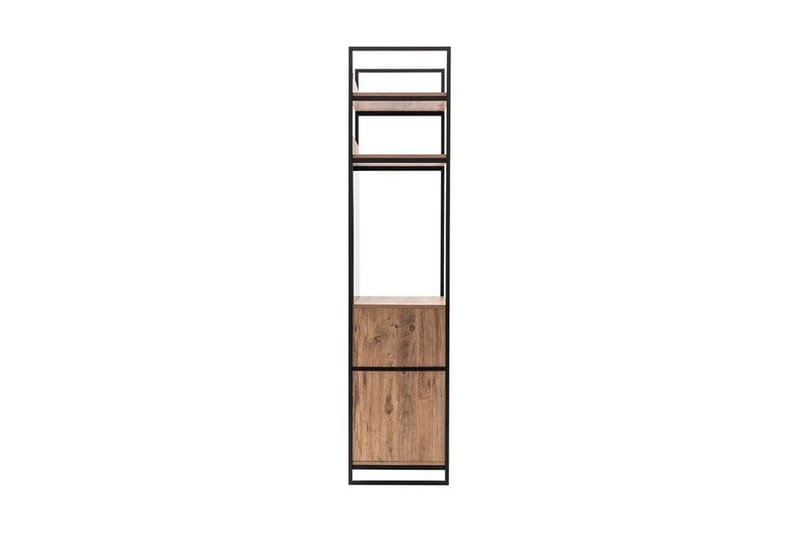 Collinner Garderobe 52x64 med spejl 4 skabe - Natur - Opbevaring - Tøjopbevaring - Garderobeskabe