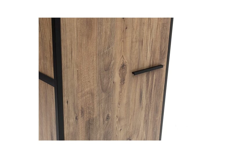 Collinner Garderobe 52x64 med spejl 4 skabe - Natur - Opbevaring - Tøjopbevaring - Garderobeskabe