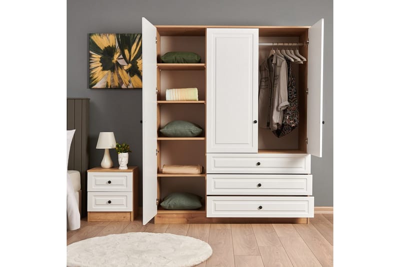 Comfortale Garderobeskab 52x150 cm - Sort/Mørkfarvet træ - Opbevaring - Tøjopbevaring - Garderobeskabe