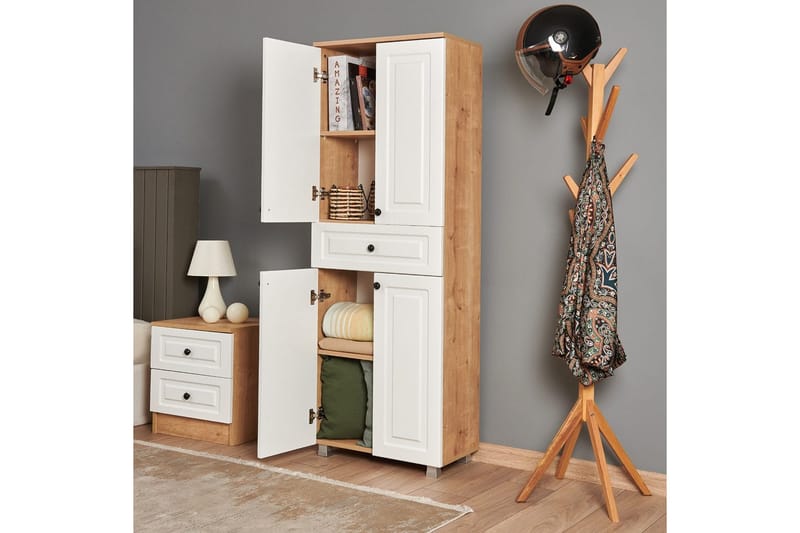 Comfortale Garderobeskab 60x175 cm - Sort/Mørkfarvet træ - Opbevaring - Tøjopbevaring - Garderobeskabe