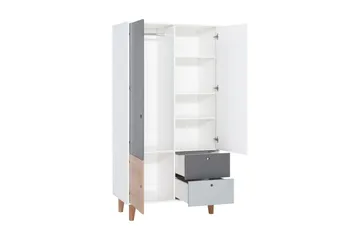 Concept Garderobe Hvid/Grå/Lyserød - VOX - Opbevaring - Tøjopbevaring - Garderobeskabe - Garderobeskab & klædeskab