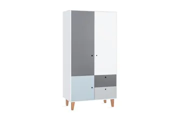 Concept Garderobe Hvid/Mørkegrå/Blå - VOX - Opbevaring - Tøjopbevaring - Garderobeskabe - Garderobeskab & klædeskab