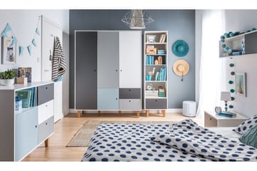 Concept Garderobe Hvid/Mørkegrå/Blå - VOX - Opbevaring - Tøjopbevaring - Garderobeskabe - Garderobeskab & klædeskab