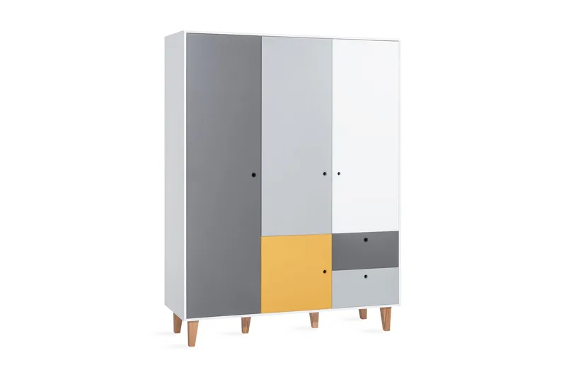 Concept Garderobe Hvid/Mørkegrå/Gul, VOX
