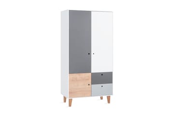 Concept Garderobe Hvid/Mørkegrå/Natur - VOX - Opbevaring - Tøjopbevaring - Garderobeskabe - Garderobeskab & klædeskab