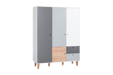 Concept Garderobe Hvid/Mørkegrå/Natur - VOX - Opbevaring - Tøjopbevaring - Garderobeskabe - Garderobeskab & klædeskab