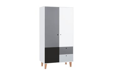 Concept Garderobe Hvid/Mørkegrå/Sort - VOX - Opbevaring - Tøjopbevaring - Garderobeskabe - Garderobeskab & klædeskab