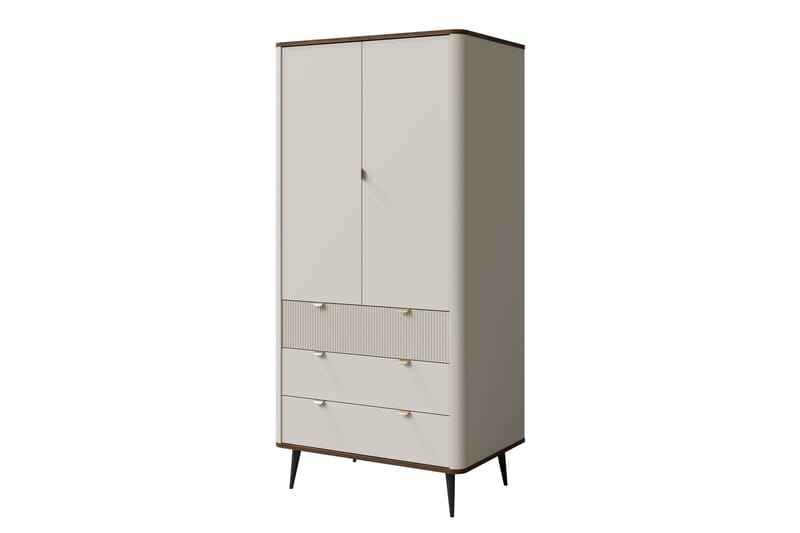 Cucina Garderobe 90x191 cm - Beige/Brun - Opbevaring - Tøjopbevaring - Garderobeskabe
